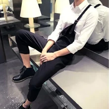 Модная Корейская версия красивых комбинезонов мужские комбинезоны повседневные дикие комбинезоны мужские брюки на подтяжках хорошее качество