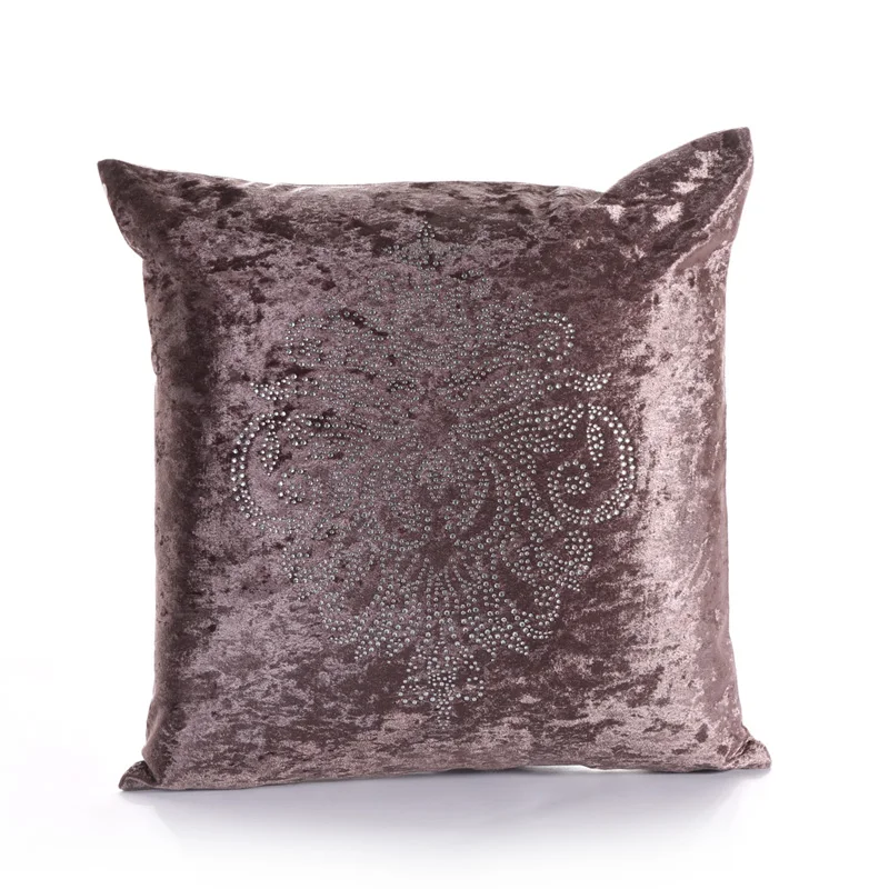 Flower Brown Модный качественный роскошный плотный вельветовый чехол для подушки с цветочным рисунком лебедя, чехол для подушки на стул, домашний декор для дивана, кровати, стула, гостиницы - Цвет: Flower Brown
