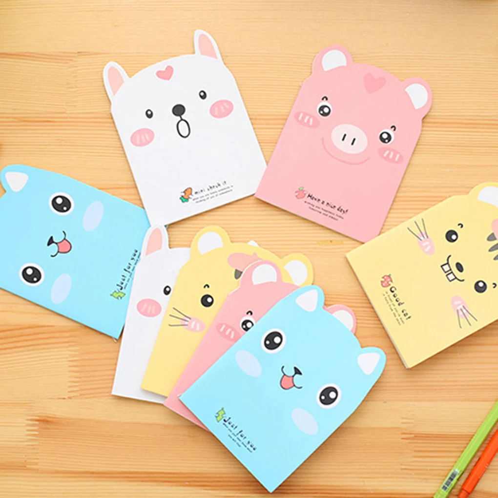 

Cartoon Animals Carrying Notes Small Books Daily Notebook Mini Notepad Students Diary Book Random Color