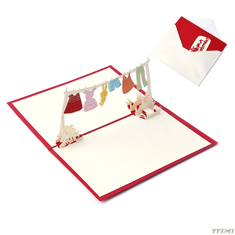 

3D Pop UP Holiday Greeting Cards Christmas Childhood Memories Thanksgiving Gift Y110-Dropshipping