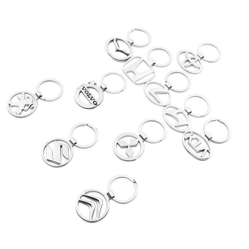 

Keychain Car Keys Pendant Stainless Steel Auto Key Ring High-grade Key Chain Car Styling Keyring Keyfob Decoration for Gift