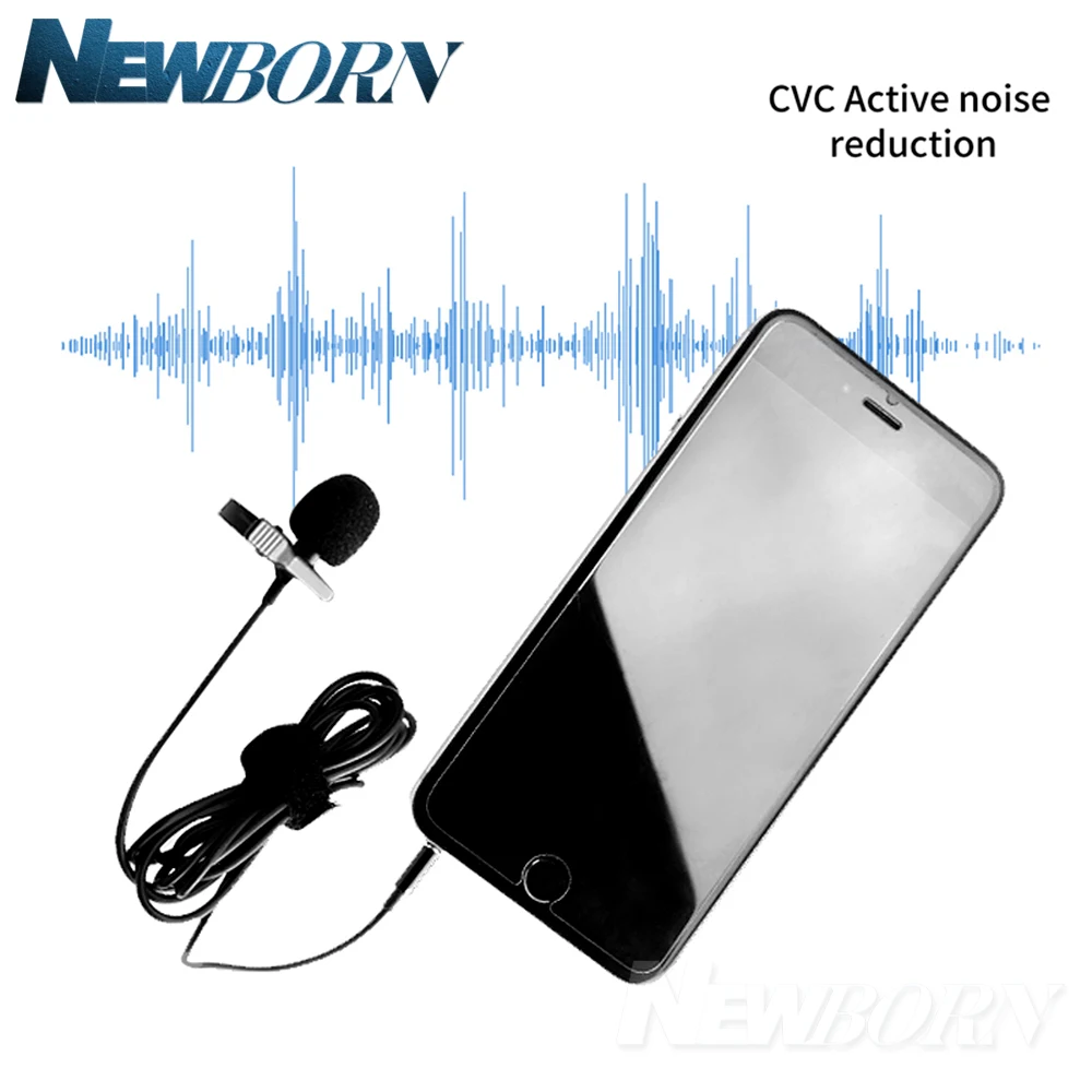 YC-LM10 телефона аудио видео Запись петличный конденсаторный микрофон для мобильного телефона для iPhone 8 7 6 5 4S 4 Sumsang Galaxy 4 LG G3 htc как BY-LM10