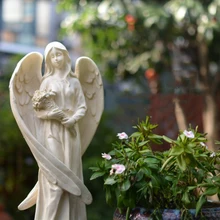 Тихой красоты. Объятия цветы. Ангел. Садовая вилла садовые украшения для дома Свадебные украшения Подарки Ангел настольные украшения