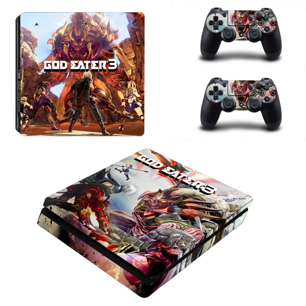 Игра God Eater 3 PS4 тонкий кожи виниловая наклейка, стикер для Playstation 4 консоли и 2 контроллеры PS4 тонкий кожи Стикеры