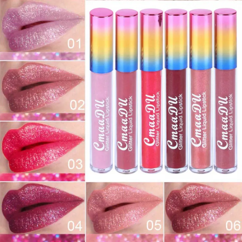 

Matte To Glitter Liquid Lipstick Chameleon Gold Metal Matte Lip Gloss Long Lasting Waterproof Pearl Colour Lip Tint Lips Makeup