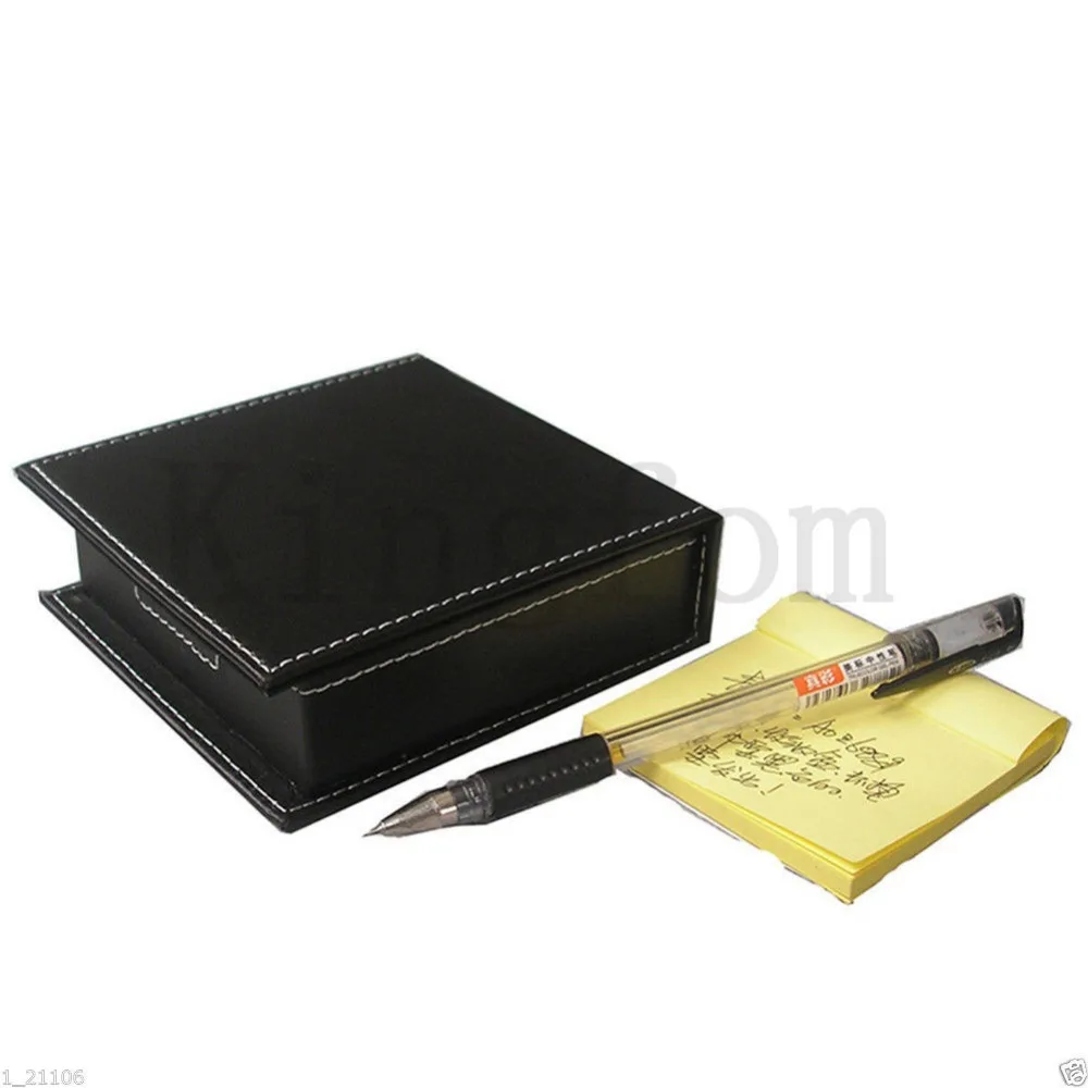  Modern Style 4pcs/set PU Leather Desk Decor Stationery Organizers Sticker Memo Case Pen Stand Penci