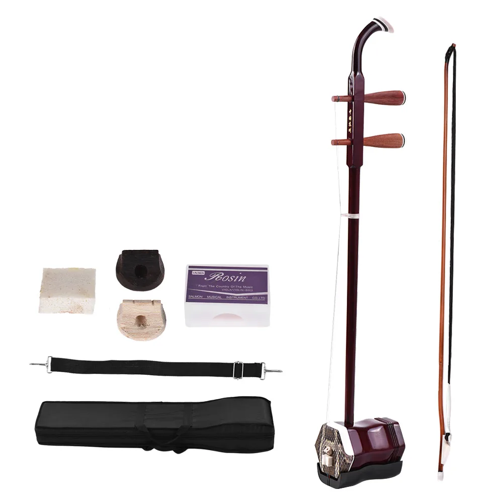 

Solidwood Chinese Erhu 2-string Violin Fiddle Stringed Musical Instrument Red