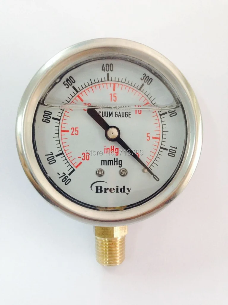 Stainless Steel Vacuum Gauge Air Manometer Pressure Gauge