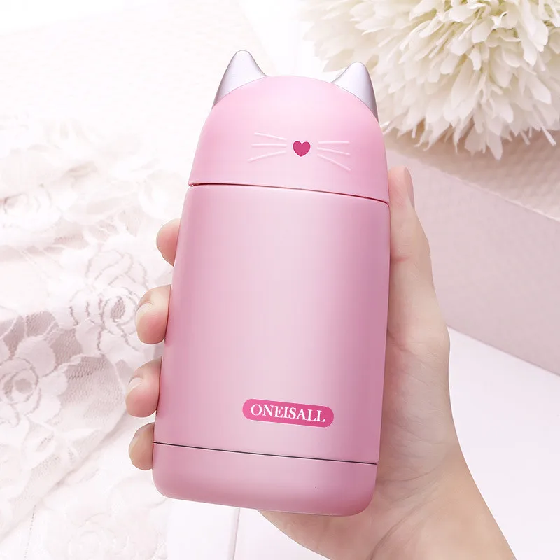 

Cute Cat Stainless Steel Thermos Mug Thermo Student Cups Hot Water Bottle Cartoon Cat Travel Cup Thermoses Kid Drinkware #10T
