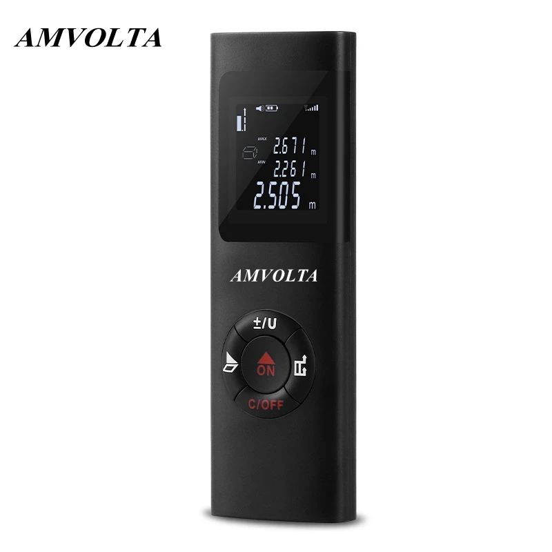 Лазерный дальномер Amvolta портативный мини с аккумулятором 40 м|Лазерные