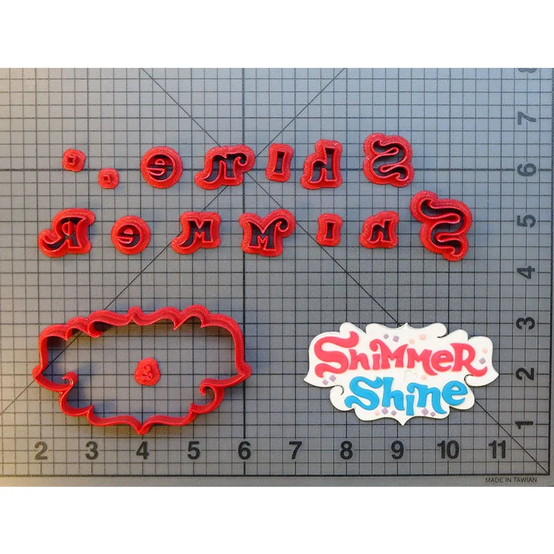 Мультяшный персонаж Shimmer and Shine Cookie Cutter Инструменты для украшения торта на заказ 3D Печатный инструмент для выпечки торта форма для печенья