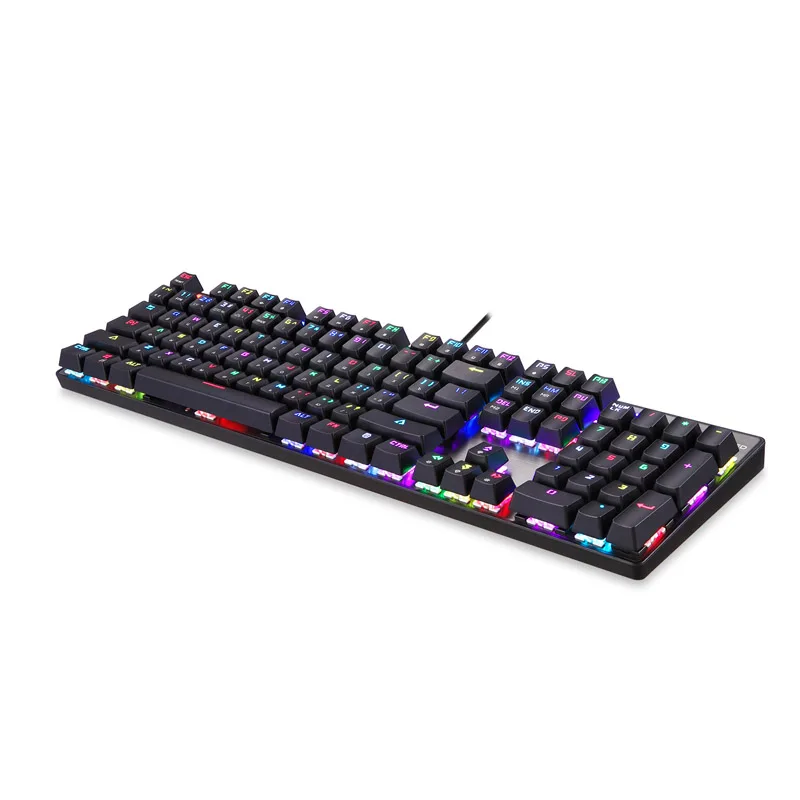 

USB Wired Mechanical Keyboard 104 Keys LED RGB Backlight Gaming Keyboards for Computer JLRL88