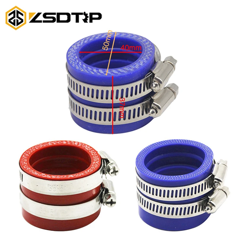 

ZSDTRP 40mm Motorcycle Carburetor Rubber Adapter Inlet Intake Pipe Dirt Bike For MIKUNI OKO KOSO KEIHIN OKO 32MM 34MM