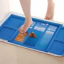 Стиль окна коврик для ванной комнаты, смешной Противоскользящий коврик для ванной, занавески для душа s аксессуары, соответствующие вашей душевой занавеске