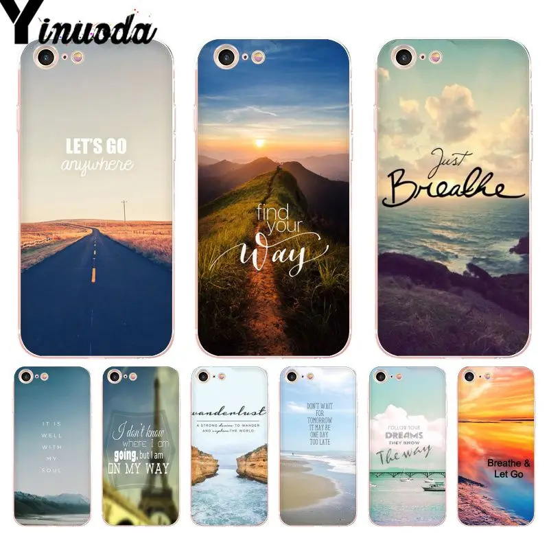 

Yinuoda Scenary Travel Breathe On The Way Phone Cover Case for iPhone 8 7 6 6S Plus X 5 5S SE XR XS XSMAX11 11pro 11promax