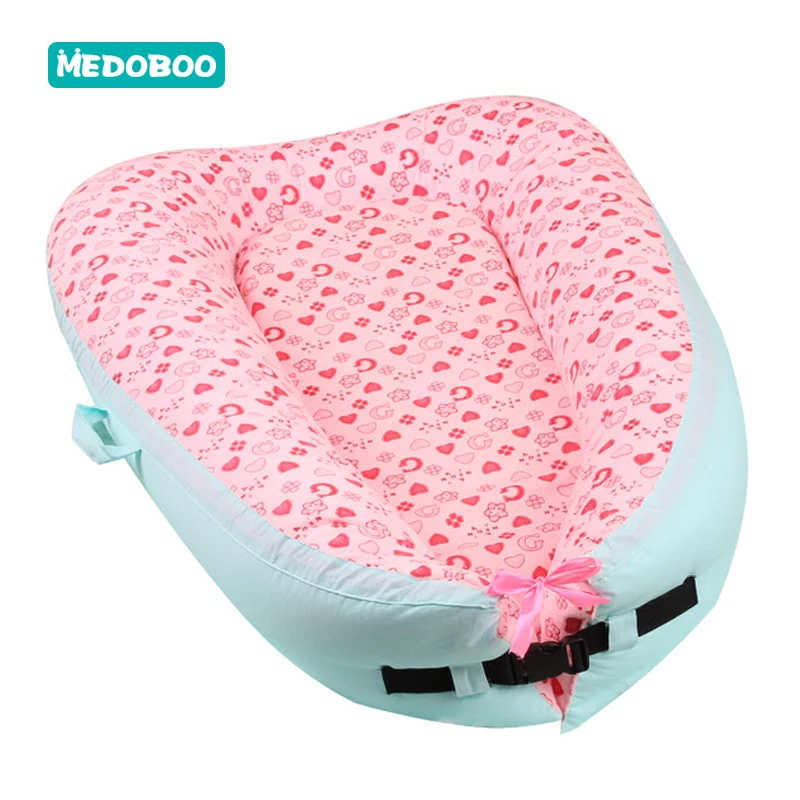 Medoboo 80*50cm Baby Sleeping Nest Newborn Portable Crib Bed Infant Baby Cot Travel Sleeping Bed Newborn Bassinet Bumper 40