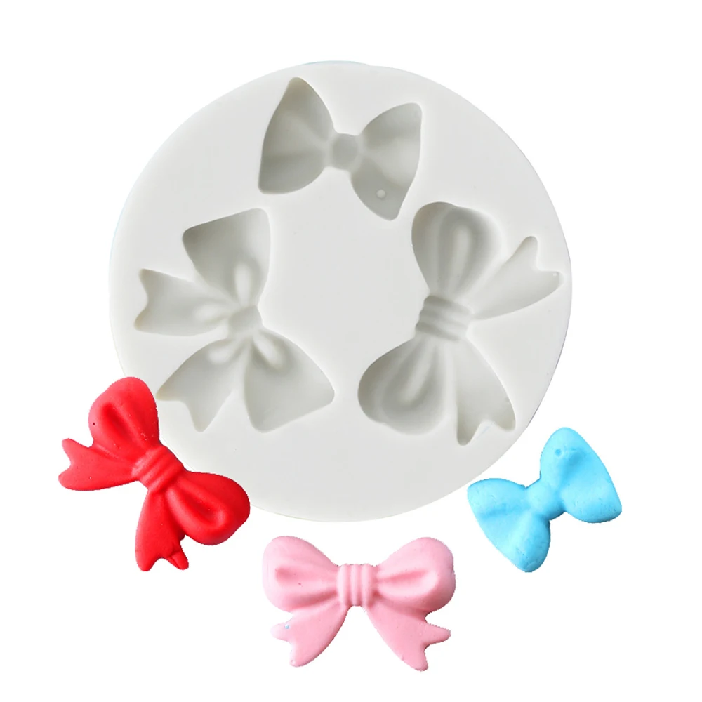 

Silicone Bow-Knot Cake Mold Design Fondant cake Decorating Mould Tools Merry Christmas Decorating Mould Tools For New Year EVE