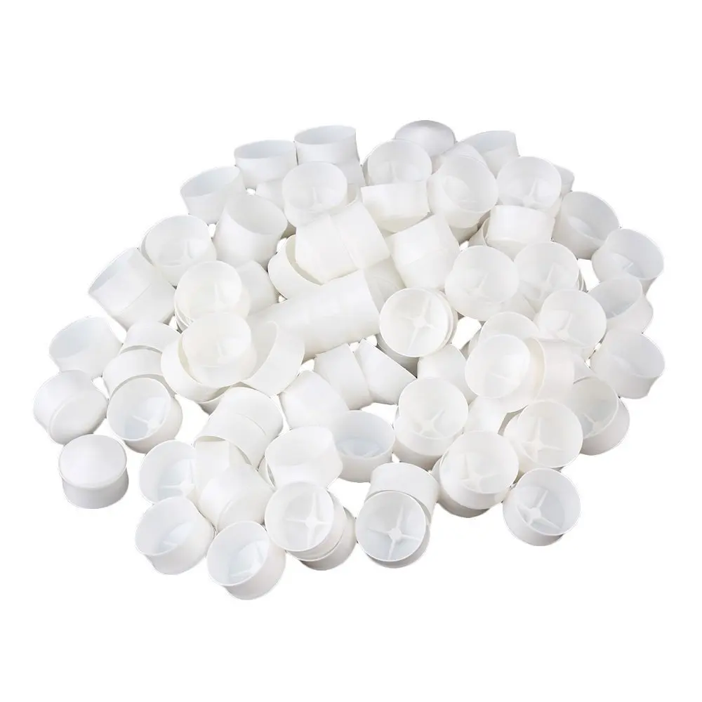 

7x22mm White Plastic USA Type Dispensing Industrial Syringe Piston for 30CC 50CC Syringe Barrel Pack of 100