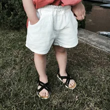 RK-147 хлопковые шорты для маленьких детей г., детские летние шорты для мальчиков, узкие шорты для малышей Повседневная одежда от 18 месяцев до 6 лет