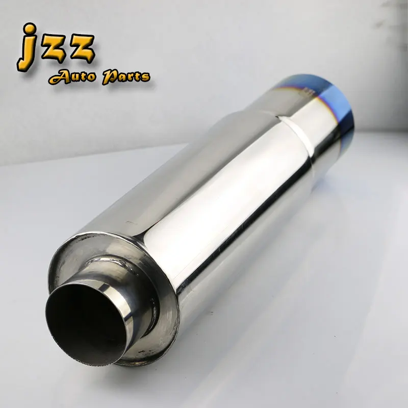 Buy JZZ 76mm inlet Universal 304 Stainless Steel Burned Blue Silencer