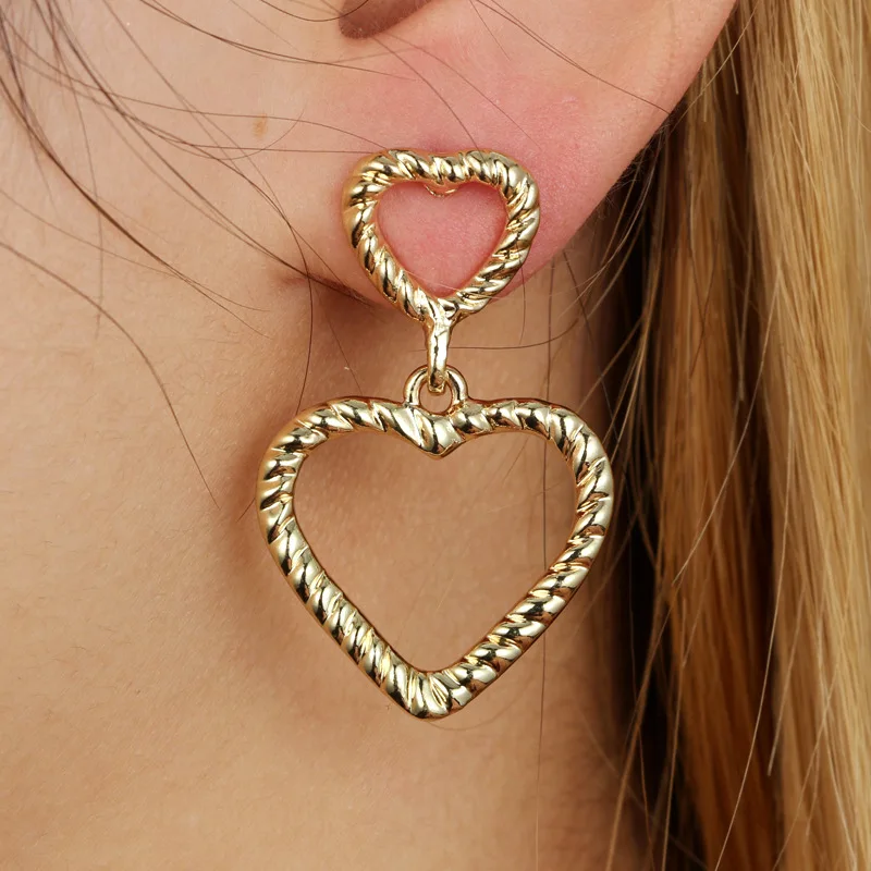 Unique Style Long Earring For Women Lock Chain Dangling Earrings