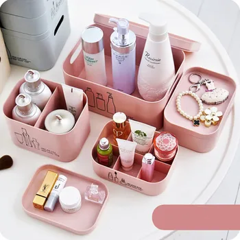 

Home Storage & Organization makeup organizer plastic cover cosmetic storage box desk organiser multi size wholesale hot new