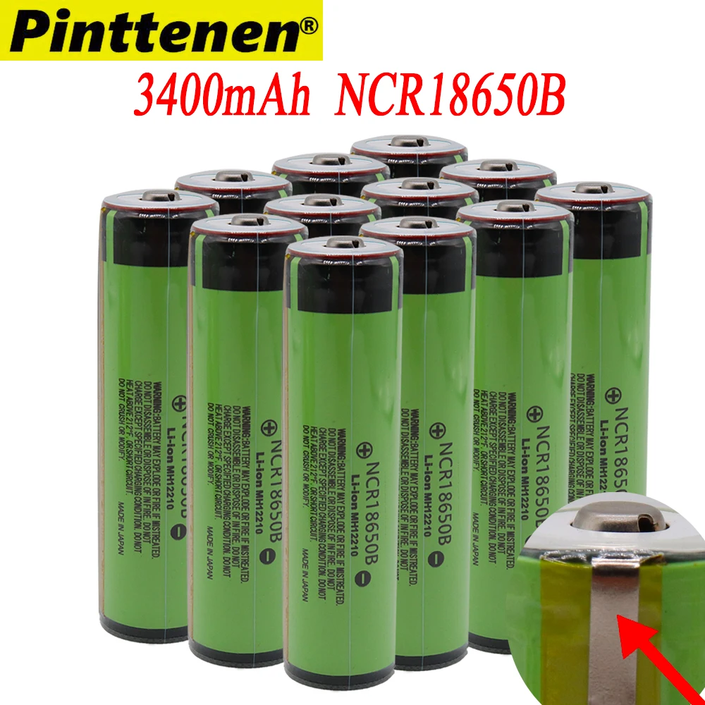 Original 18650 3400mAh battery 3.7V Li-ion Rechargebale PCB Protected For panasonic NCR18650B 3400mAh+Free shipping | Электроника