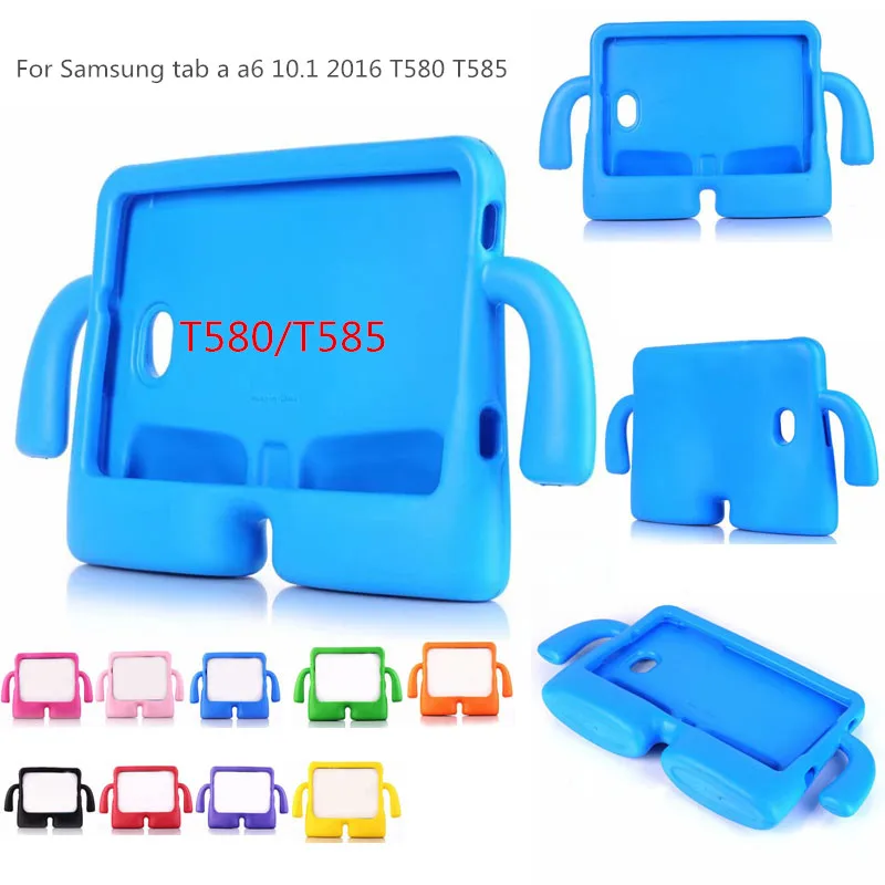 

Kids EVA Cute Cartoon robot Foam Cover For Samsung galaxy tab a a6 10.1 2016 T580 T585 SM-T585N Case Children ShockProof