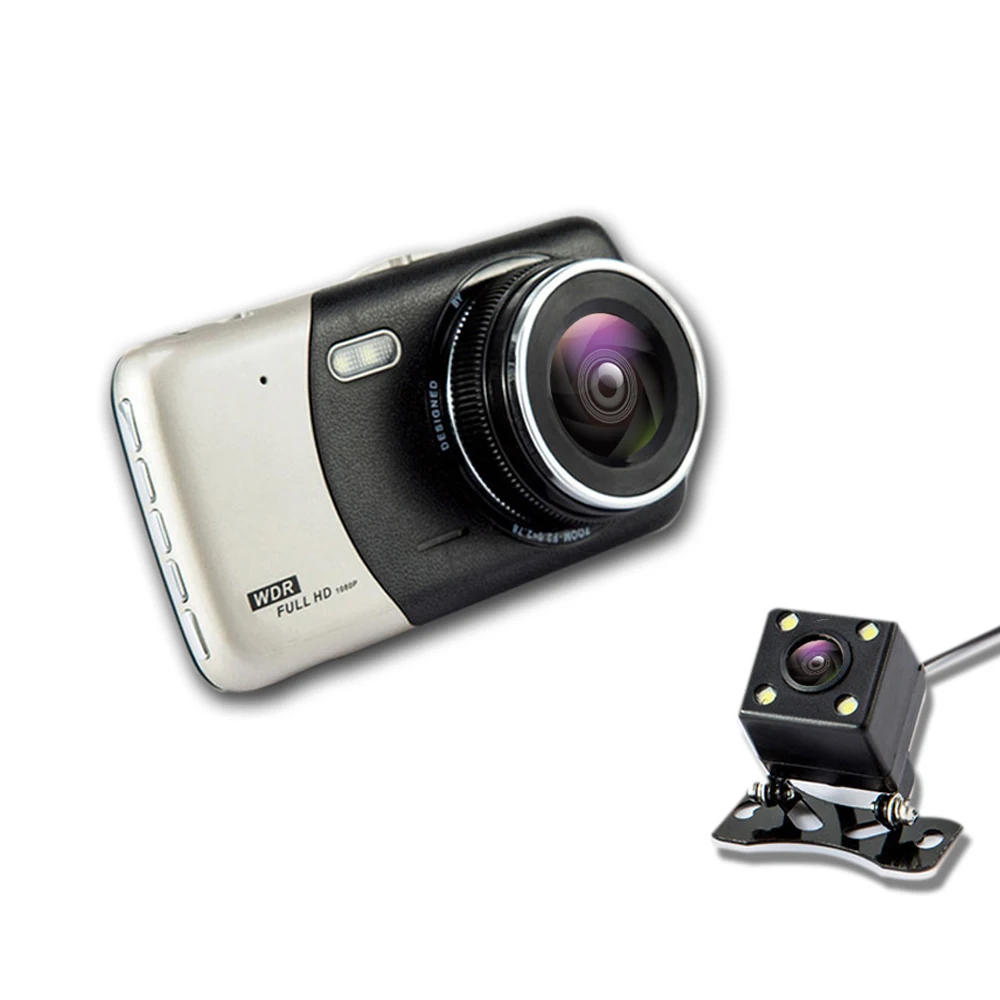 

High Quality Car DVR Camera Dual Lens IPS 4.0" Full HD 1080P Video Recorder Registrator Night Vision Car Camcorder DVRs Dash Cam