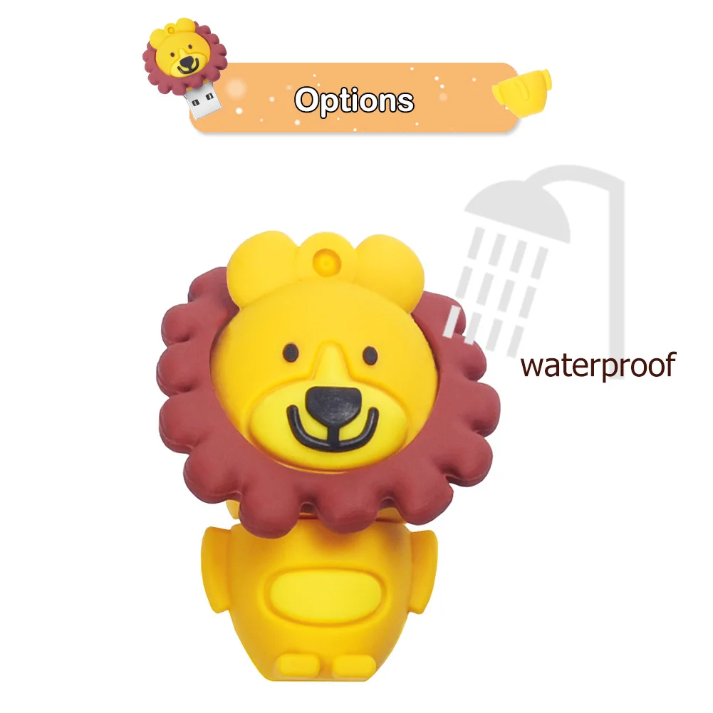 LEIZHAN Lion USB флеш накопитель с милым изображением слона 64 ГБ 32 16 8 4 u диск