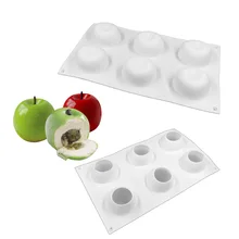GODWJ Maçã Natal Mousse Molde Do Bolo Do Silicone 3D DIY Baking Fondant Moldes Molde de Silicone para Decoração Do Bolo de Frutas de Sobremesa