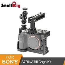 SmallRig Camera Cage Kit for Sony A7RIII/A7III Cage With Nato Handle + Double Ball Heads Kit – 2103