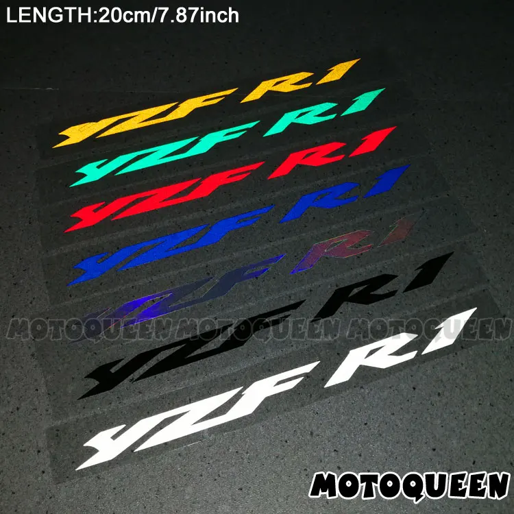 

2PCS Reflective Motorcycle Wheels Fairing Helmet Tank Pad Decoration Logo Accessories Stickers Decals For YAMAHA YZF-R1 YZF R1