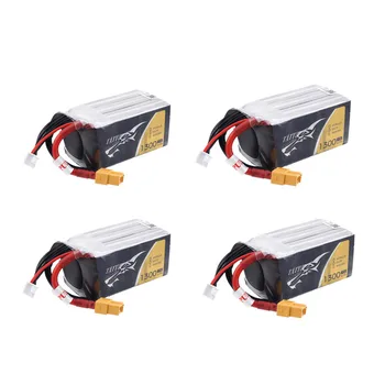 

1/2/4 PCS TATTU 22.2V 1300mAh 75C 6S XT60 Plug Lipo Battery for FPV RC Racing Drone Quadcopter Multicopter DIY Accessories