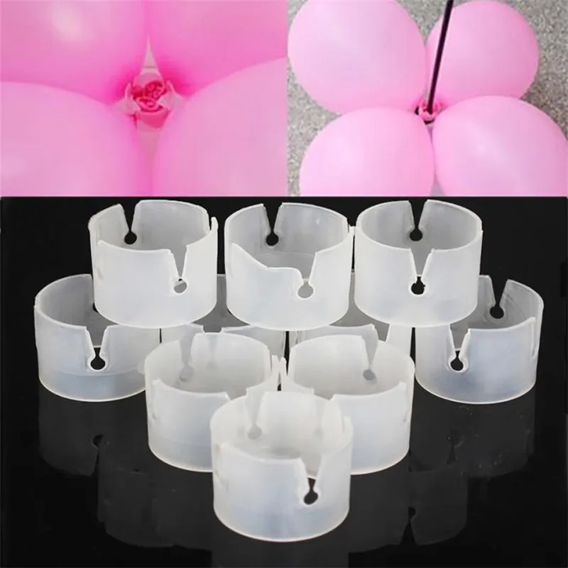 50PCS White Balloon Arch Stand Connectors Clip Ring Buckle Wedding