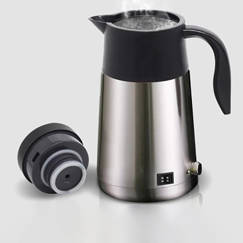 PLUG IN 12v CAR WHITE KETTLE WATER HEATER BOILER TEA COFFEE MAKER LORRY