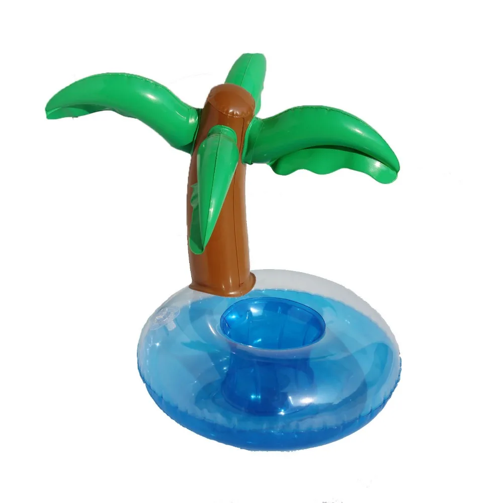 1pcs Coconut Tree Drink Holder Float Toy Swimming Pool Rafts Inflatable Floating Summer Beach Party Kids Phone cup Holders