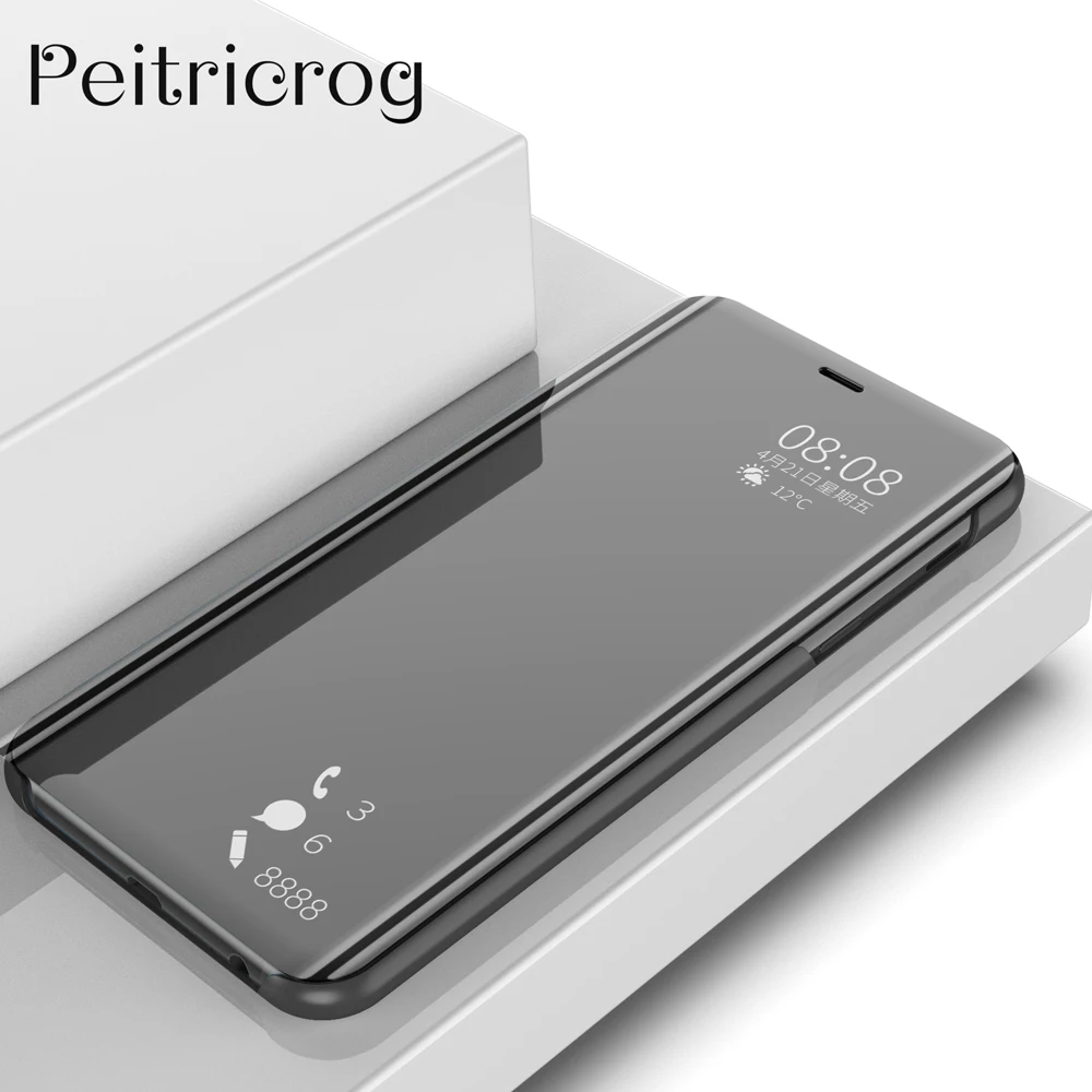

Clear Smart Mirror View Window Flip Case For Samsung Galaxy A3 A5 A7 2017 A6 A8 J4 J6 Plus A9 Star 2018 J7 J5 J2 Prime C10 Cover