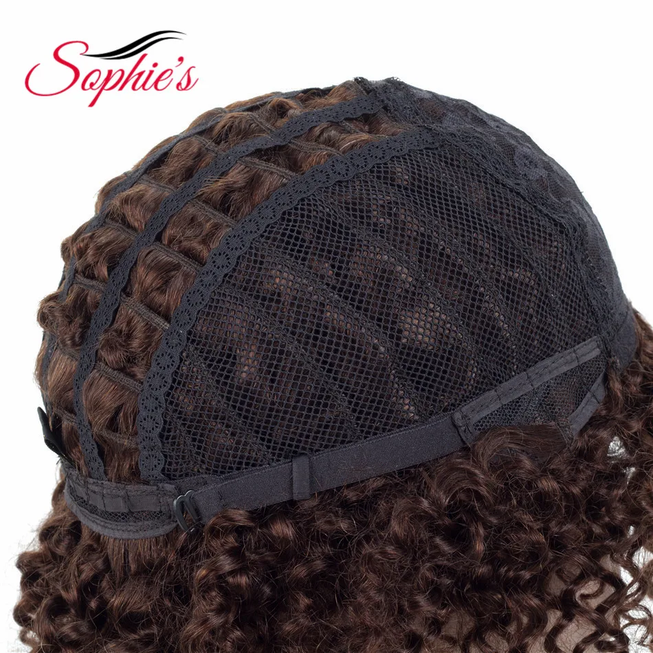 Sophie's Короткие вьющиеся человеческие волосы парики для черных женщин человеческие волосы парики, бразильские волосы H. KERR Искусственные парики "