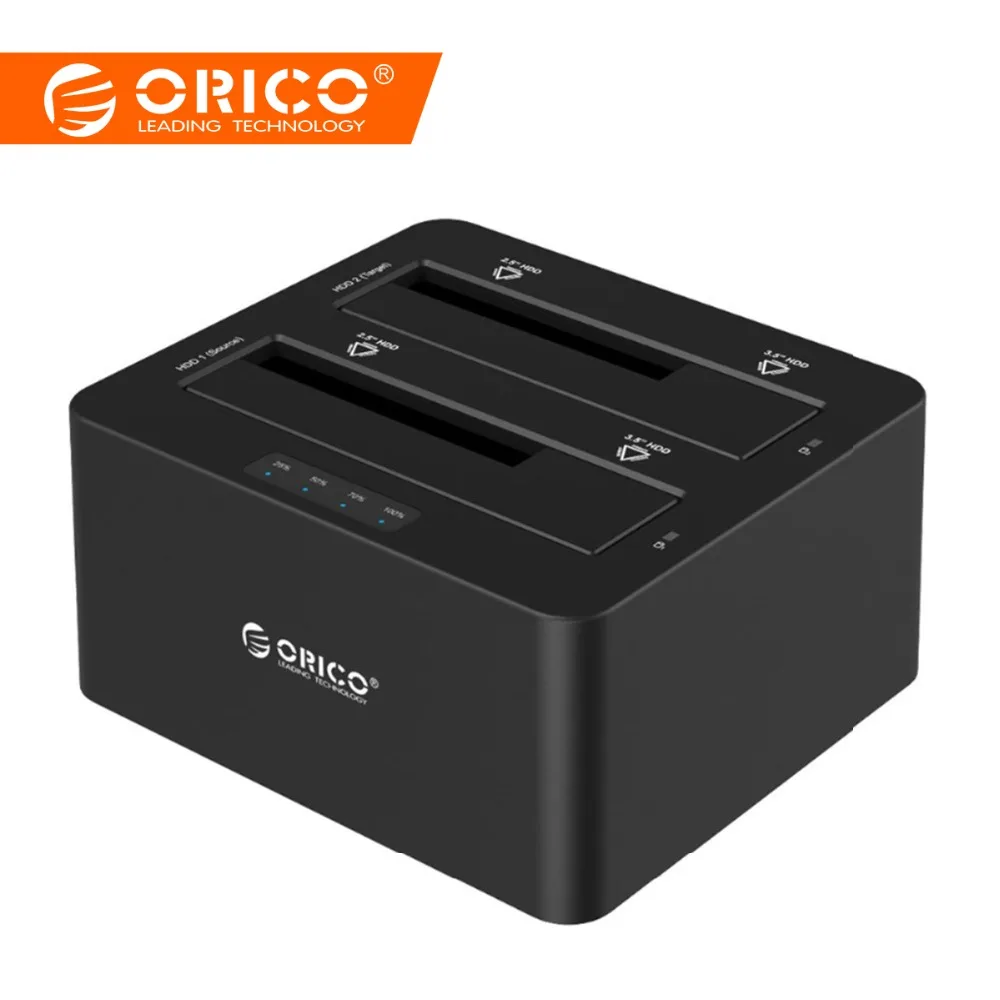 ORICO USB 3.0 zu SATA Festplatte Fall Dual Bay Externe HDD Docking Station für 2,5 3,5 HDD SSD Duplizierer klon Funktion Preise