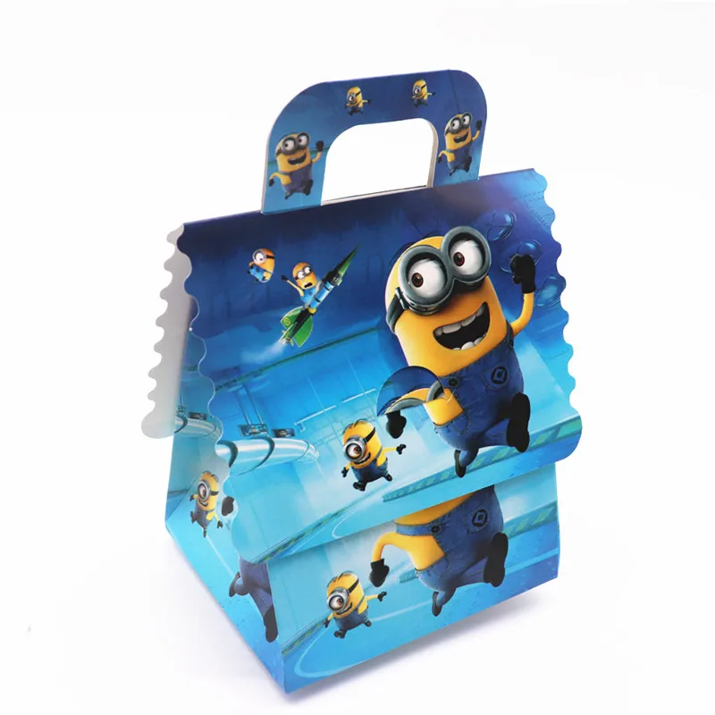 

6pcs/lot Candy Box Cake Sweety Box for Kids Cartoon Minions Theme Party Baby Shower Party Decoration Party Favor Supplies