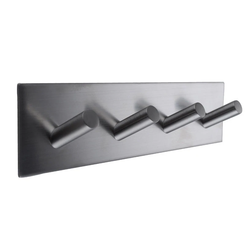 Adhesive Hook Stainless Steel Self Key Rack Coat Hanger Family Robe Hats Bag Key Adhesive Wall Hanger Hook
