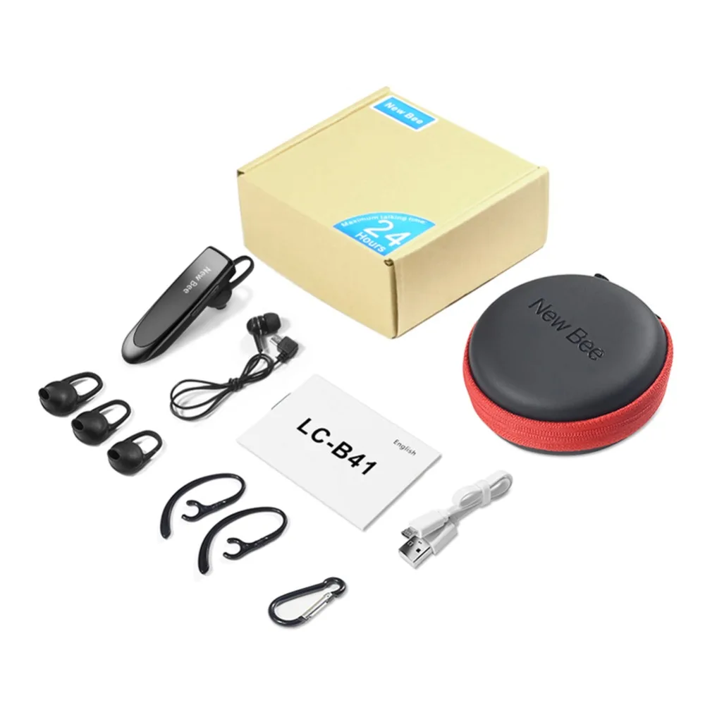 

New Bee Bluetooth Headset Earphone Hands-free Headphone Mini Wireless Headsets Earbud With Mic