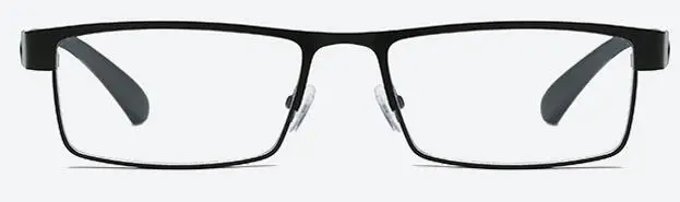 Мужские очки для чтения из титанового сплава, не сферические Ретро Бизнес очки для чтения по рецепту дальнозоркости для женщин и мужчин - Цвет оправы: matt black