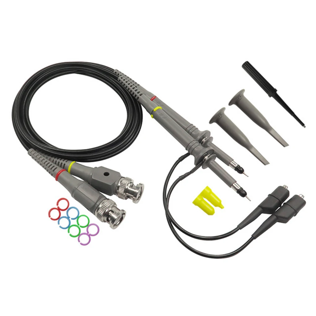P6100 2PCS Oscilloscope Probe Kit DC-100MHz Scope Clip Test Probe 100MHz For Tektronix HP X1/X10 sonda osciloscopio wholesale afbeelding
