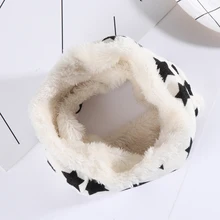 1 предмет, зимний теплый детский шарф, мягкий хлопковый шарф с принтом звезд и кольцами, Детские теплые шарфы для мальчиков и девочек, размеры от 1 года до 4 лет