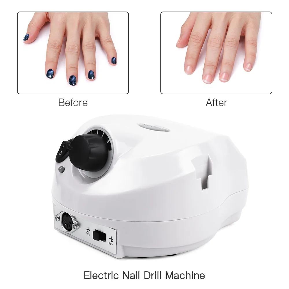 Máquina de Broca do Prego Equipamento do Prego Broca do Prego Elétrica Manicure Pedicure Arquivos Acessório Bits 300 Pçs Lixar 30w 35000rpm Pro 12 do prego equipamento do prego manicure pedicure