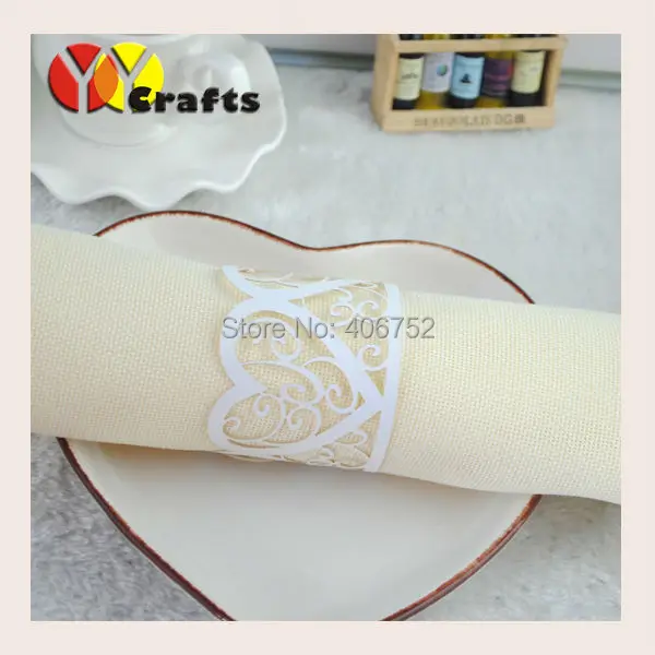 Bianco Cuore Taglio Laser Portatovaglioli Allingrosso