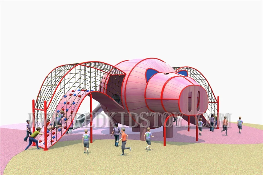 Новинка 2018 непреодолимая спортивная площадка с горкой из нержавеющей стали для