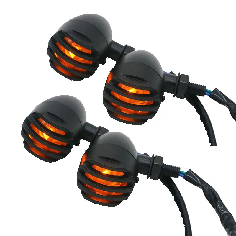 

Black Heavy Duty Motorcycle Turn signal lights For Harley Cafe Racer,Bullet Steel Motorbike Flashers Yamaha Kawasaki